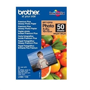 Brother BP71GP50 premium plus / glanzend / 10 x 15 cm / 260gr. / 50 vel